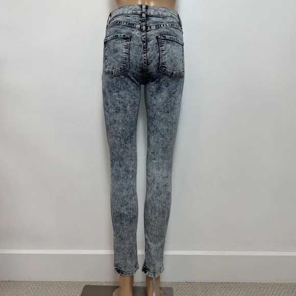 Pistola Acid Wash Skinny Jeans High Rise Distressed Size 26 - Picture 6 of 14